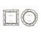 Tree Branch Small Picture Frame Set of 2 Cute Mini Photo Frame Set 1.75x1.75 in for Tabletop Display Desk Picture Frames Perfect for Home Decor Wedding Graduation Milestone Photos - Silver